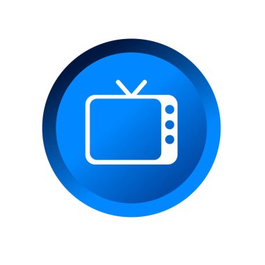 Retro TV sembolü. Retro televizyon işareti. Klasik televizyon simgesi vektörü