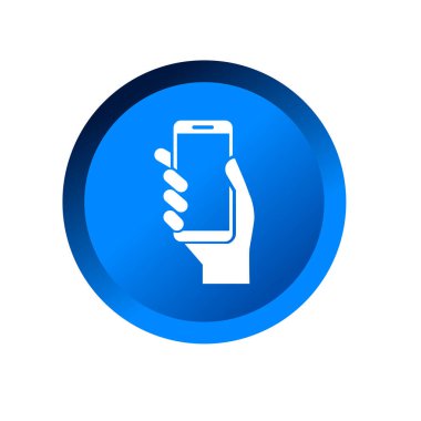 Beyaz arkaplanda siyah akıllı telefon simgesi var