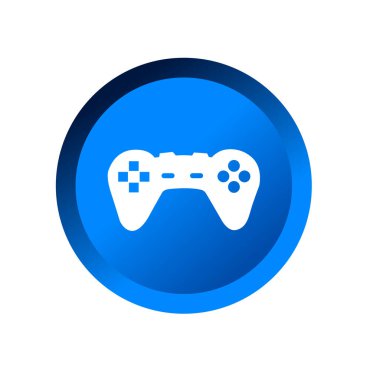 Oyun denetleyici simgesi tasarımı. Not Çubuk sembolü. Moda siluet biçiminde joystick