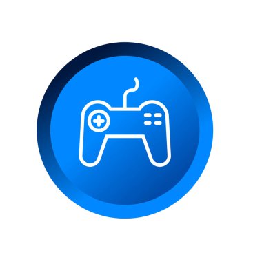 Oyun denetleyici simgesi tasarımı. Not Çubuk sembolü. Moda siluet biçiminde joystick