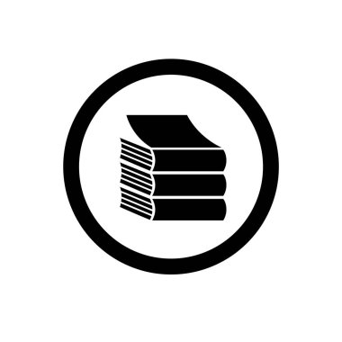 Okumak için kitap yığınları, eğitim için kitap yığınları. Edebiyat seti, sözlükler, ansiklopediler, yer imli planlamacılar. Simge vektör illüstrasyonu