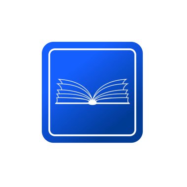 Kitap simgesini aç. Açık kitap vektör tasarımı. edebiyat ya da bilgi sembolü.