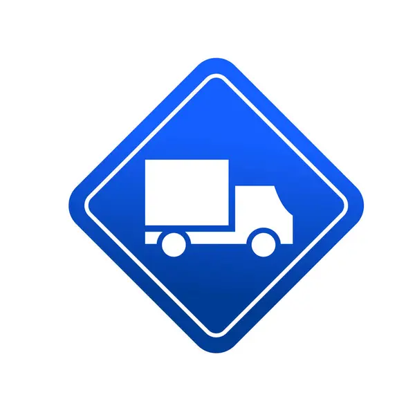 stock vector Delivery truck icon, box truck symbol vector illustration template on white background 