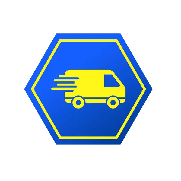 stock vector Delivery van vehicle icon. Shipping transportation van symbol. Fast shipping transportation logo.