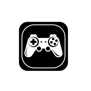 Oyun denetleyici simgesi, PS çubuk sembolü işaret çizelgesi logo şablonu herhangi bir amaç için izole edildi