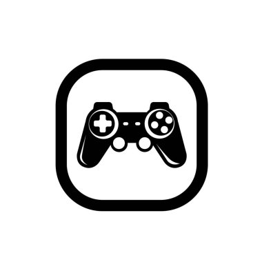 Oyun denetleyici simgesi, PS çubuk sembolü işaret çizelgesi logo şablonu herhangi bir amaç için izole edildi