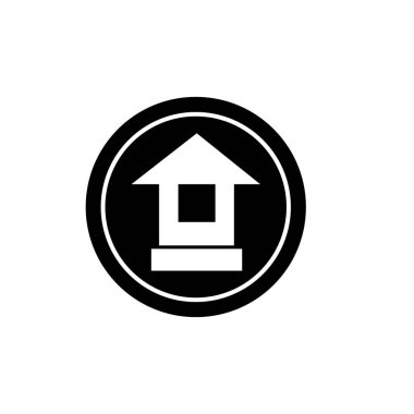 Ev ikonu. herhangi bir tasarım amacı için ev geliştirici sembolü işaret vektör illüstrasyon logo şablonu