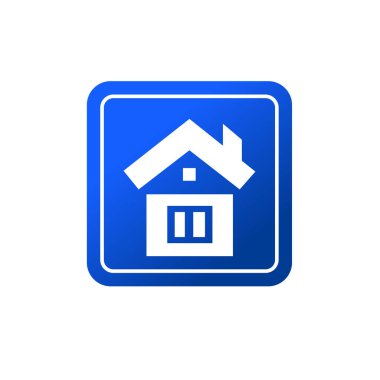 Ev ikonu. herhangi bir tasarım amacı için ev geliştirici sembolü işaret vektör illüstrasyon logo şablonu