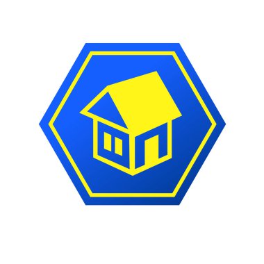 Ev ikonu. herhangi bir tasarım amacı için ev geliştirici sembolü işaret vektör illüstrasyon logo şablonu