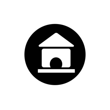 Kuş evi sembolü. Yuva kutusu simgesi. ev veya ev logosu.