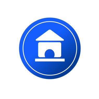 Kuş evi sembolü. Yuva kutusu simgesi. ev veya ev logosu.