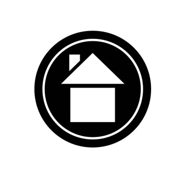 Ev ikonu. herhangi bir tasarım amacı için ev geliştirici sembolü işaret vektör illüstrasyon logo şablonu