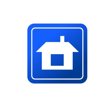 Ev ikonu. herhangi bir tasarım amacı için ev geliştirici sembolü işaret vektör illüstrasyon logo şablonu