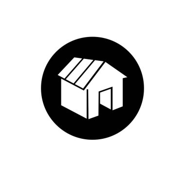 Ev ikonu. herhangi bir tasarım amacı için ev geliştirici sembolü işaret vektör illüstrasyon logo şablonu