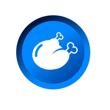 Tabak ikonu vektör resmetme sembolü izole edilmiş bir şablonda kızarmış tavuk. Kızarmış ördek ikonu vektör illüstrasyon logosu herhangi bir amaç için izole edildi.