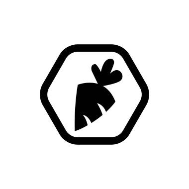 Carrot flat icon symbol sign vector Isolated template for any purpose.