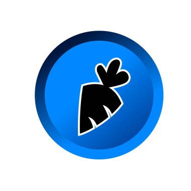 Carrot flat icon symbol sign vector Isolated template for any purpose.