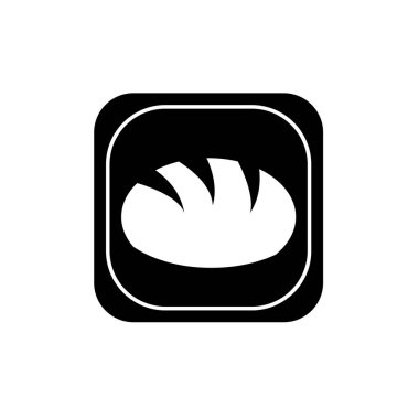 Tost ekmeği simgesi, tatlı ekmek sembolü vektör illüstrasyon logosu herhangi bir amaç için izole edilmiş