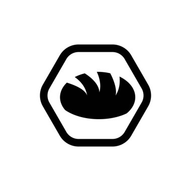 Tost ekmeği simgesi, tatlı ekmek sembolü vektör illüstrasyon logosu herhangi bir amaç için izole edilmiş