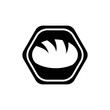 Tost ekmeği simgesi, tatlı ekmek sembolü vektör illüstrasyon logosu herhangi bir amaç için izole edilmiş