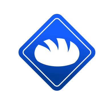 Tost ekmeği simgesi, tatlı ekmek sembolü vektör illüstrasyon logosu herhangi bir amaç için izole edilmiş