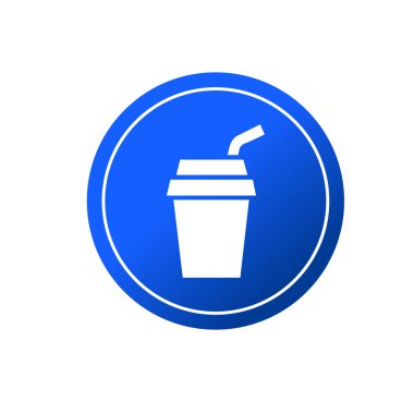 Saman Simgesi sembollü kağıt bardak herhangi bir amaç için izole edilmiş vektör illüstrasyon logo şablonu imzala