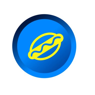 Hotdog simgesi işareti vektör illüstrasyon logo şablonu herhangi bir amaç için izole edildi