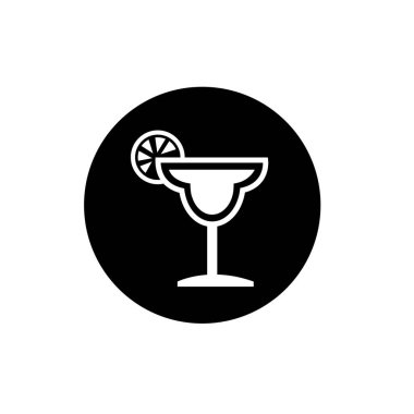 Margarita ikonu, martini sembolü vektör illüstrasyon logosu şablonu herhangi bir amaç için izole edildi