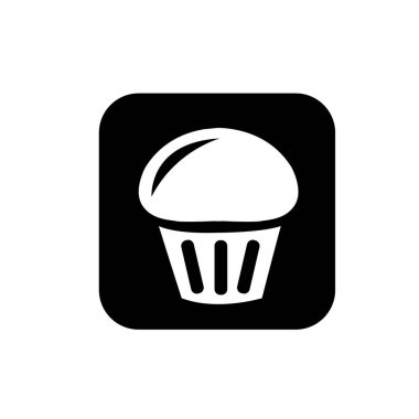 cupcake simgesi, kek sembolü işaret çizelgesi logo şablonu herhangi bir amaç için izole edildi