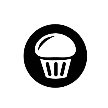 cupcake simgesi, kek sembolü işaret çizelgesi logo şablonu herhangi bir amaç için izole edildi