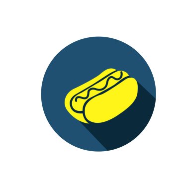 Hotdog simgesi işaret vektör çizim logo şablonu herhangi bir amaç için izole edildi