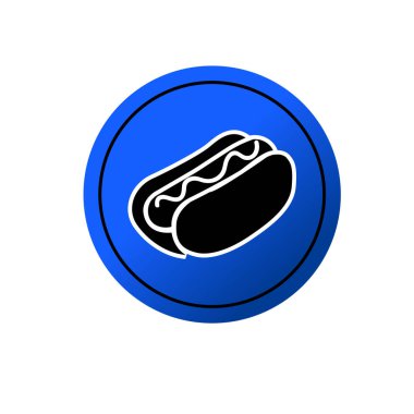 Hotdog simgesi işaret vektör çizim logo şablonu herhangi bir amaç için izole edildi