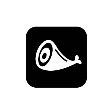 Sığır eti simgesi, domuz eti sembolü. Herhangi bir amaç için izole edilmiş vektör illüstrasyon şablonu.