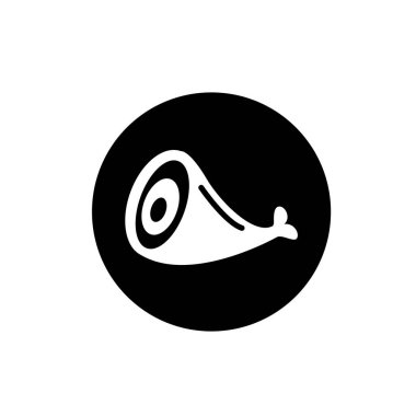 Sığır eti simgesi, domuz eti sembolü. Herhangi bir amaç için izole edilmiş vektör illüstrasyon şablonu.