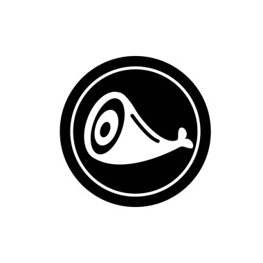 Sığır eti simgesi, domuz eti sembolü. Herhangi bir amaç için izole edilmiş vektör illüstrasyon şablonu.