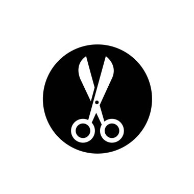 Scissor flat icon symbol sign vector Isolated template for any purpose.