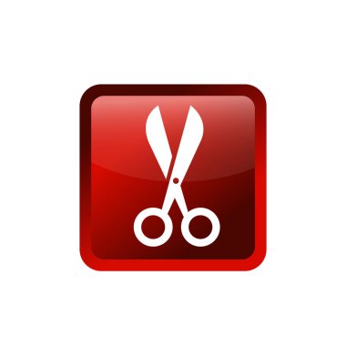 Scissor flat icon symbol sign vector Isolated template for any purpose.