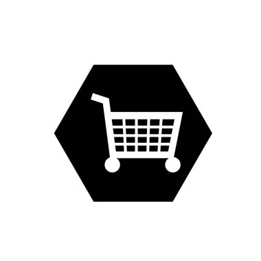 Shopping cart flat icon vector illustration symbol Isolated template. Shopping trolley icon vector illustration logo template Isolated for any purpose.