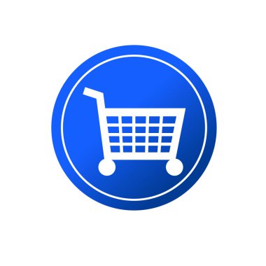 Shopping cart flat icon vector illustration symbol Isolated template. Shopping trolley icon vector illustration logo template Isolated for any purpose.