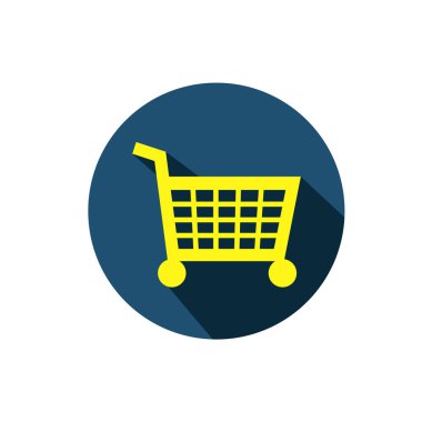 Shopping cart flat icon vector illustration symbol Isolated template. Shopping trolley icon vector illustration logo template Isolated for any purpose.