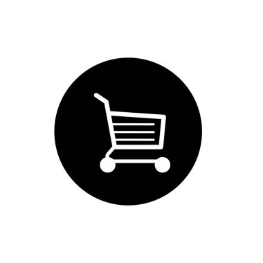 Shopping cart flat icon vector illustration symbol Isolated template. Shopping trolley icon vector illustration logo template Isolated for any purpose.