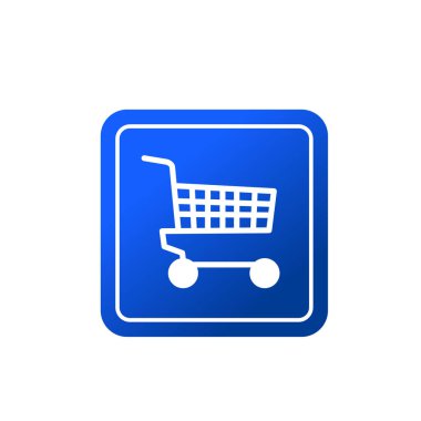 Shopping cart flat icon vector illustration symbol Isolated template. Shopping trolley icon vector illustration logo template Isolated for any purpose.