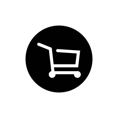 Shopping cart flat icon vector illustration symbol Isolated template. Shopping trolley icon vector illustration logo template Isolated for any purpose.