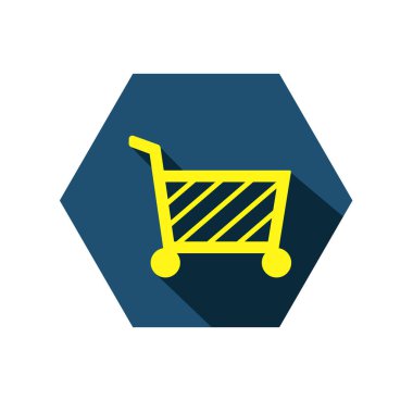 Shopping cart flat icon vector illustration symbol Isolated template. Shopping trolley icon vector illustration logo template Isolated for any purpose.