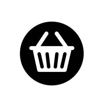 Shopping basket flat icon vector illustration symbol Isolated template. Shopping basket icon vector illustration logo template Isolated for any purpose.