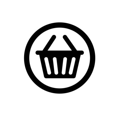 Shopping basket flat icon vector illustration symbol Isolated template. Shopping basket icon vector illustration logo template Isolated for any purpose.
