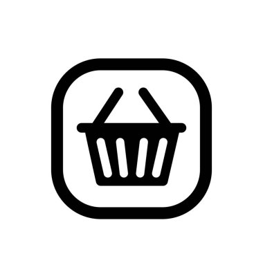 Shopping basket flat icon vector illustration symbol Isolated template. Shopping basket icon vector illustration logo template Isolated for any purpose.