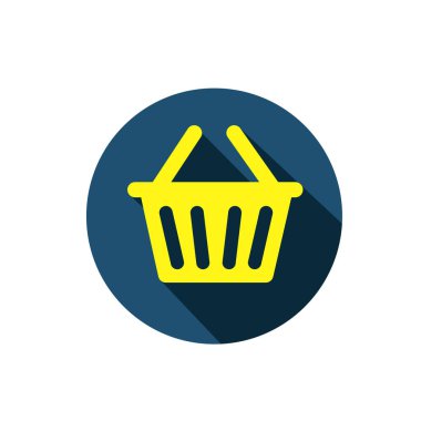 Shopping basket flat icon vector illustration symbol Isolated template. Shopping basket icon vector illustration logo template Isolated for any purpose.