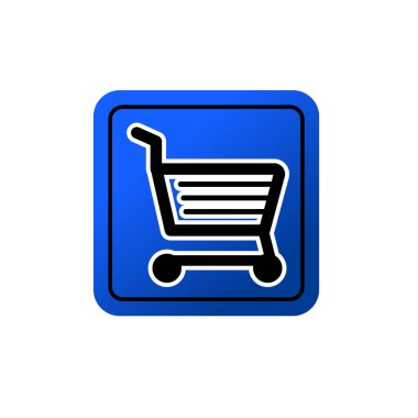 Shopping cart flat icon vector illustration symbol Isolated template. Shopping trolley icon vector illustration logo template Isolated for any purpose.