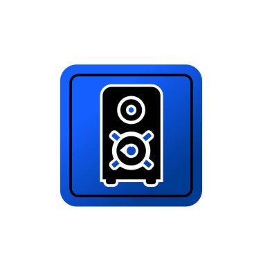 Speaker active flat icon vector illustration symbol Isolated template. Speaker box icon vector illustration logo template Isolated for any purpose.